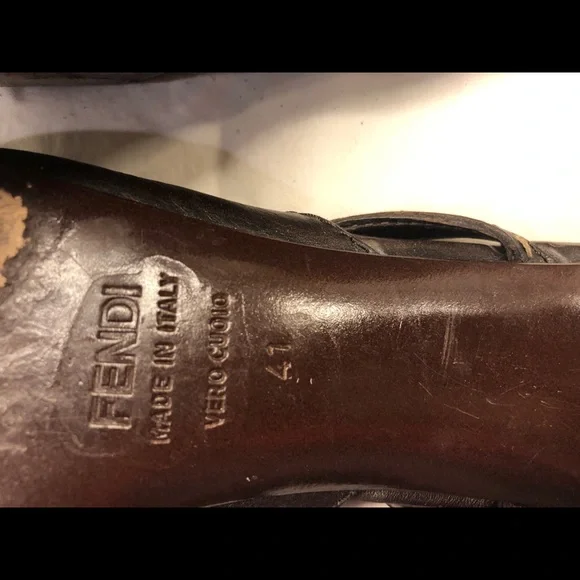 Fendi Black Leather Women's Shoes - Picture 4 of 9